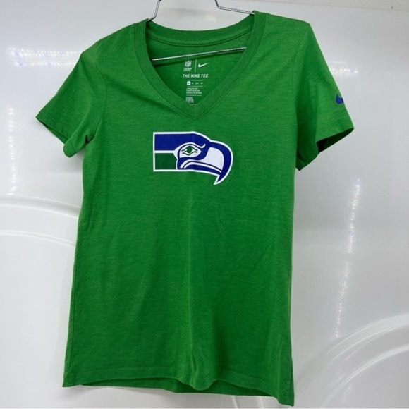 5/$25 Nike XS Seahawks v neck tee shirt - Picture 1 of 4